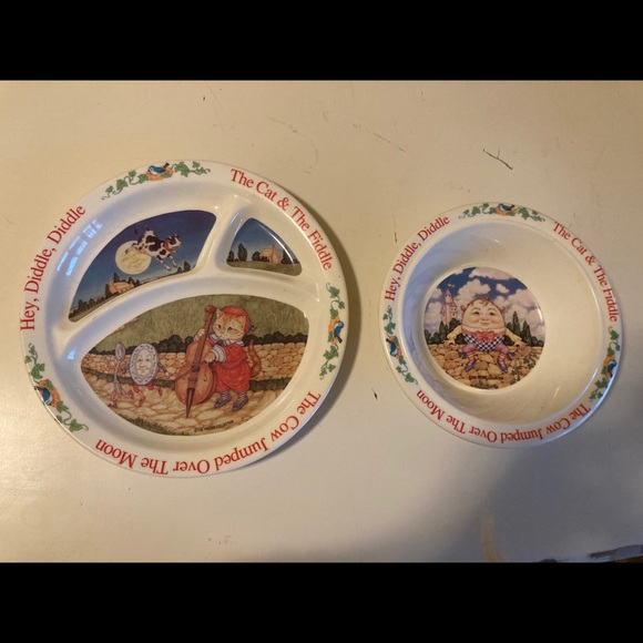 Nursery Rhyme Kids plate and bowl set - Picture 4 of 8